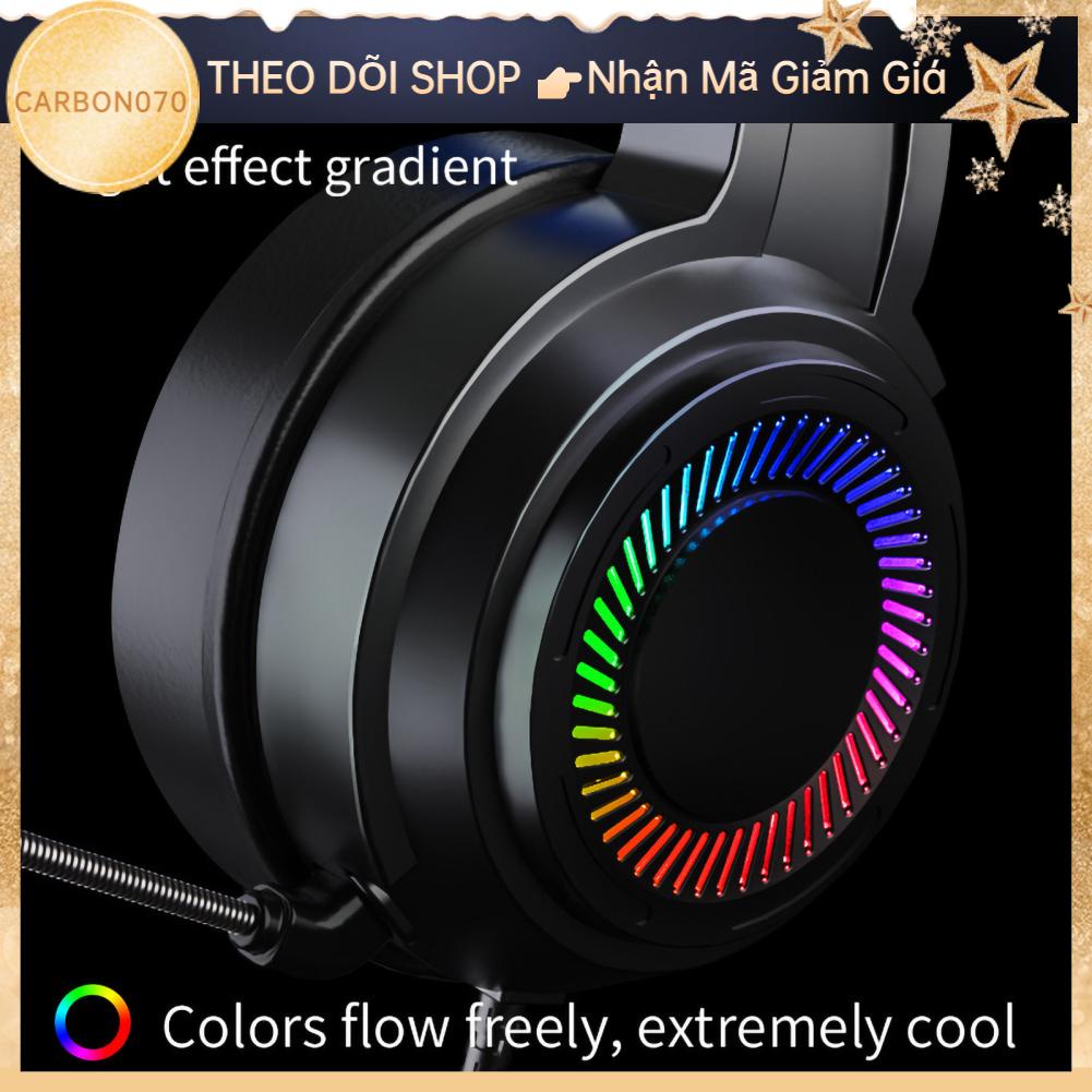 Carbon070 Tai nghe có dây chơi game Đa chức năng 7.1 Kênh âm thanh dành cho PC 3 5mm đầy màu sắc với Mic để
