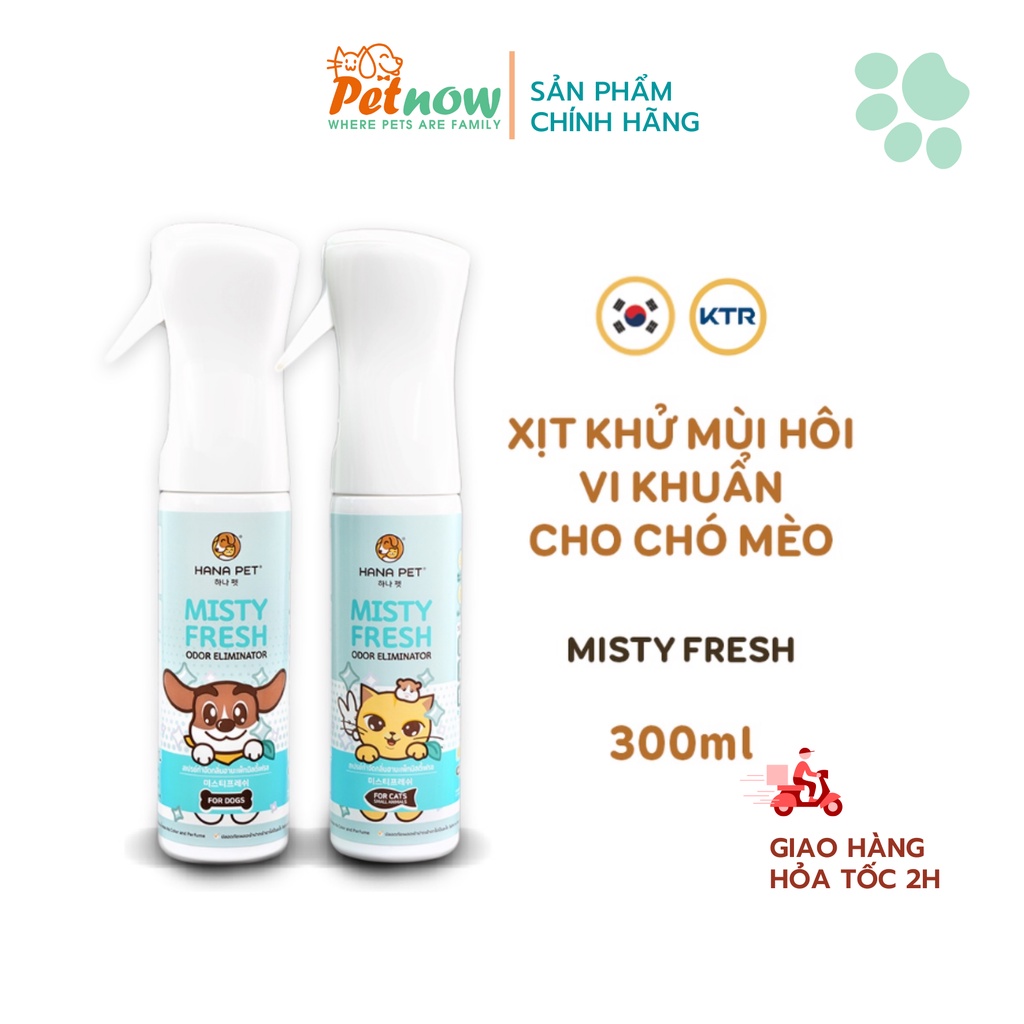 Xịt khử mùi, xịt diệt khuẩn HANA PET dành cho chó 300ml