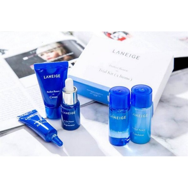 Bộ Kit Dưỡng Da Laneige Perfect Renew Trial Kit (5 Items)