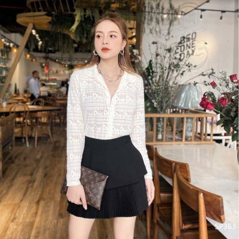 [ Mã WASTRUN4 giảm 10% tối đa 30K đơn 99K] CHIDU Áo sơ mi ren dài tay SP363 | BigBuy360 - bigbuy360.vn