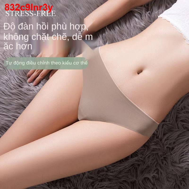 Đồ lót2 đôi thông nữ siêu nhỏ Hot sexy quần lót lọt khe quyến rũ phụ Âu Mỹ thể dục băng lụa dài liền mạch