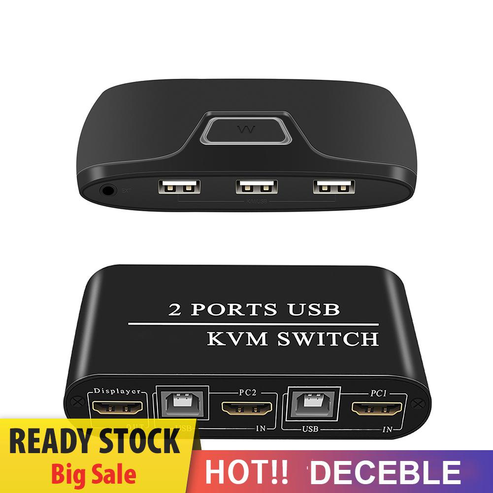 Bộ Chia Chuột Và Bàn Phím 2 Trong 1 Hd 4k Hdmi-Compatible Kvm 2 Cổng Usb
