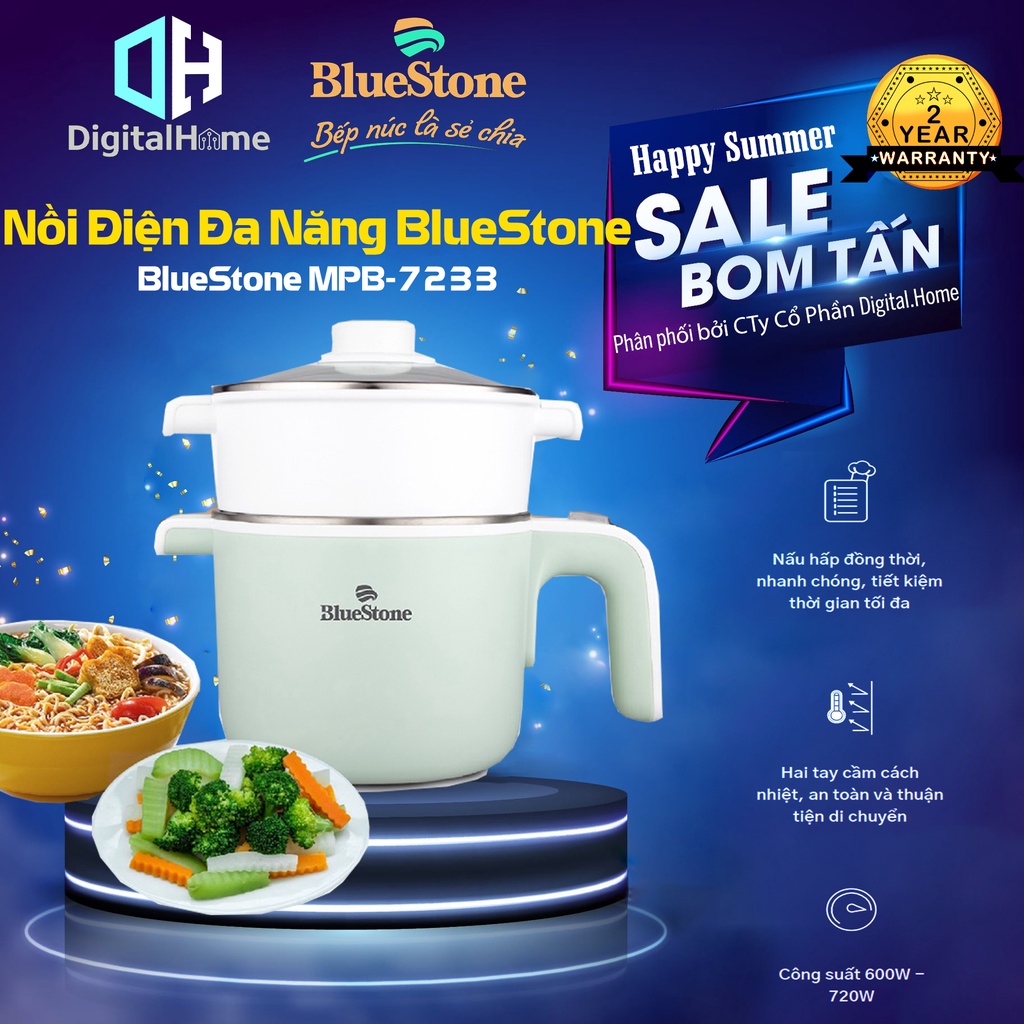 Nồi Điện Đa Năng BlueStone MPB 7233,Công Suất 720W, Bảo Hành Chính Hãng 2 Năm