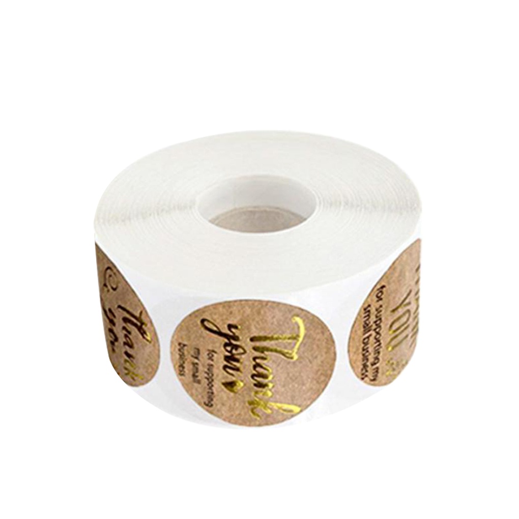Sticker Roll Kraft Paper Seal Sticker DIY Packaging Label Tape Hand Craft Decoration Supplies burang