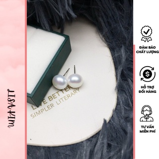 Bông tai hạt nụ size 8-9 li chốt bạc s925