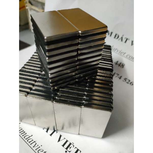 Nam châm viên 40x20x3mm hình chữ nhật siêu mạnh, nam châm trắng siêu hút