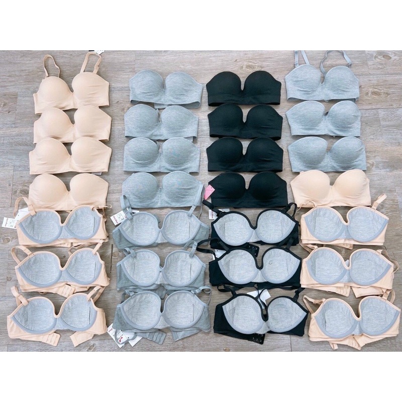 1001 áo lót cotton cúp ngang gọng nhựa dành cho ngực to và ngực vừa