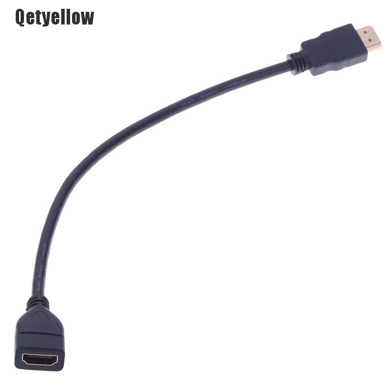 Qetyellow 1Pc 15cm/30cm HDMI Male to Female Extension Cable HDMI Protector Extender Cord