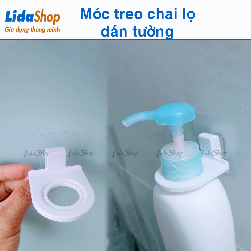 Móc treo chai đựng dầu gội Lidashop , móc treo bình xà phòng dầu gội sữa tắm dán tường