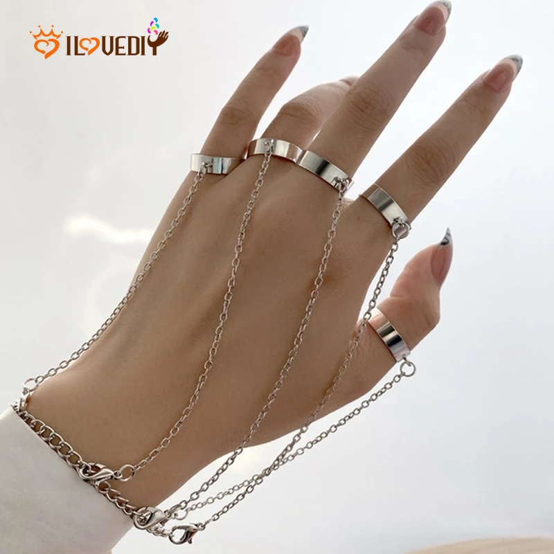 Nhẫn Đeo Tay Dáng Dài Phong Cách Hip hop Punk Mịn Dành Cho Nam Nữ