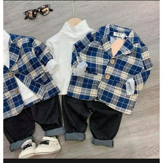 set vest 3 chi tiết cho bé trai