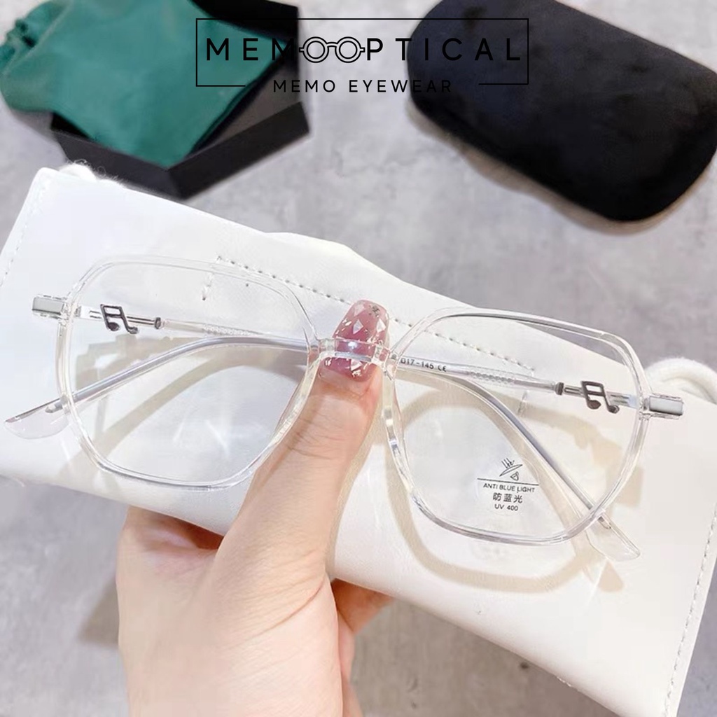 Gọng kính dáng vuông cao cấp Memo Optical Kính thời trang Hàn Quốc Leisure 309