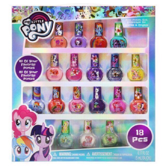 Set sơn móng tay Elsa.Pony.Princess US  kèm sticker dán móng, phụ kiện nails cho bé Disney-Townley girls