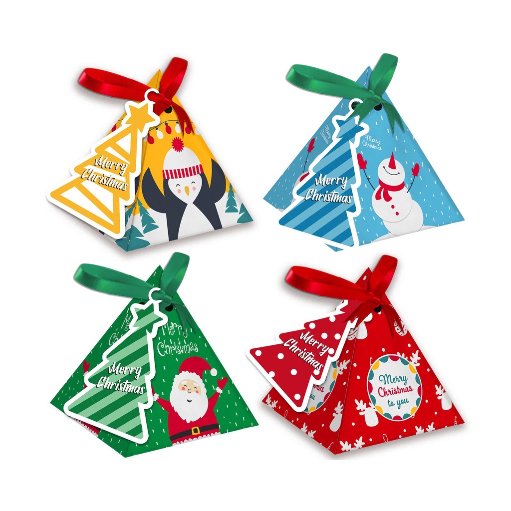 DORAW Bộ 12 Túi Giấy Đựng Quà Giáng Sinh