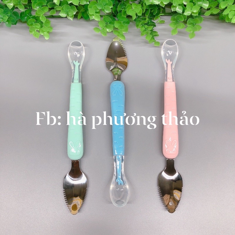 thìa nạo trái cây 2 đầu cho bé ăn dặm