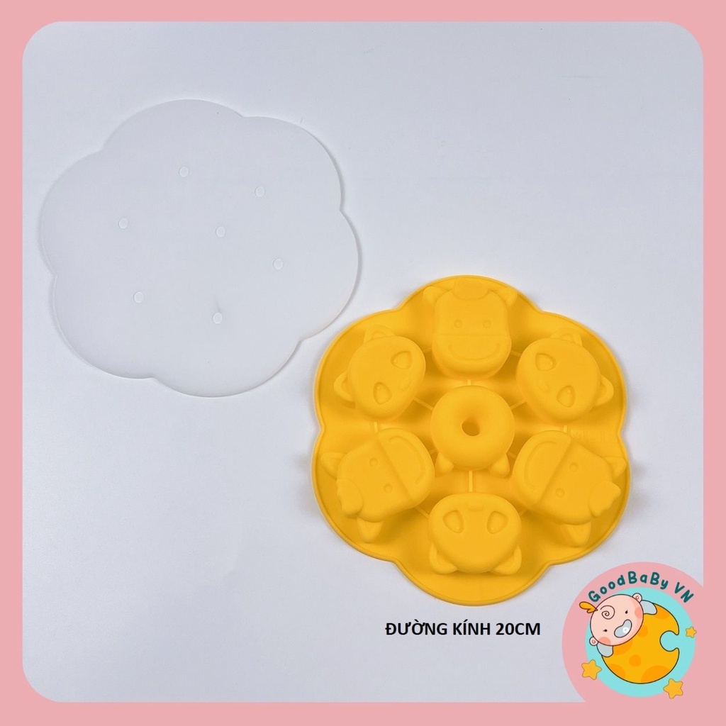 Khuôn silicon làm bánh,làm thạch cho bé hàng cao cấp có nắp đậy Goodbabyvn