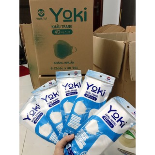 Combo 5 bịch khẩu trang YOKI 4D ( 1 bịch / 6 cái )