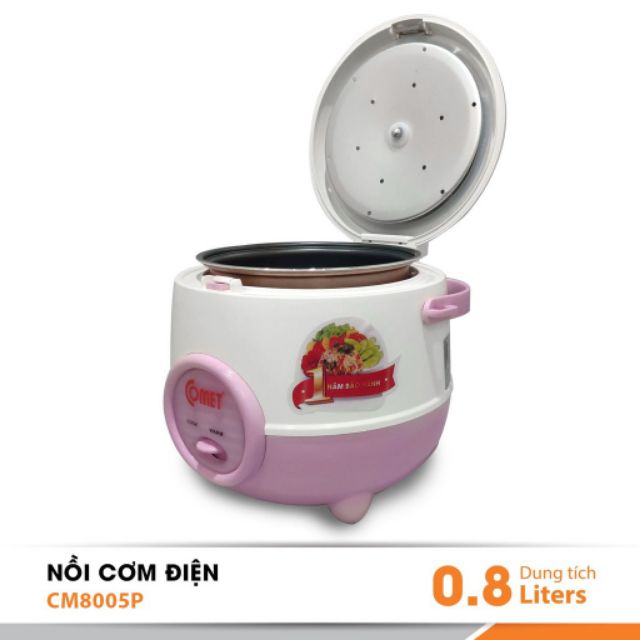 Nồi Cơm Điện Comet nhỏ 0.8L CM8005 1-3 người ăn