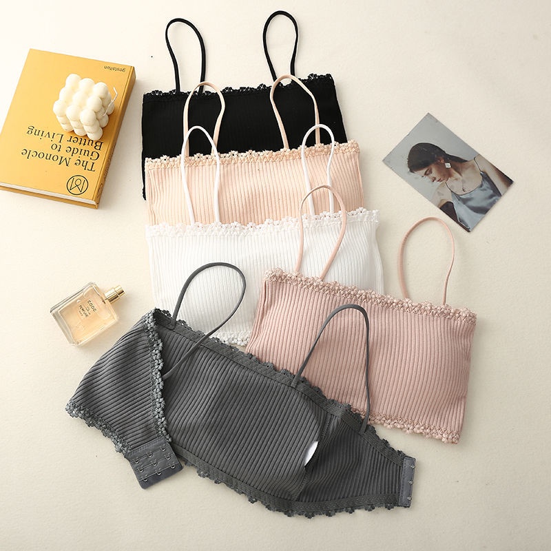 Áo bra nữ cúp ngang - Bra 2 dây cotton co dãn - Áo ngực không gọng kèm mút mỏng VALICA B636