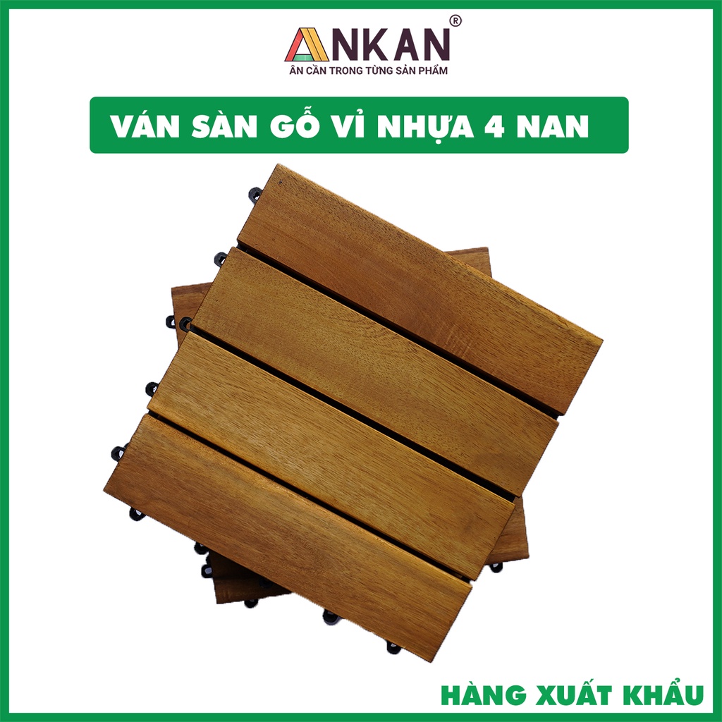 Ván Sàn Gỗ Tự Nhiên, Vỉ Gỗ Lót Sàn, 4 Nan To Màu Vàng, Thích Hợp Để Lót Ban Công, Nhà Tắm