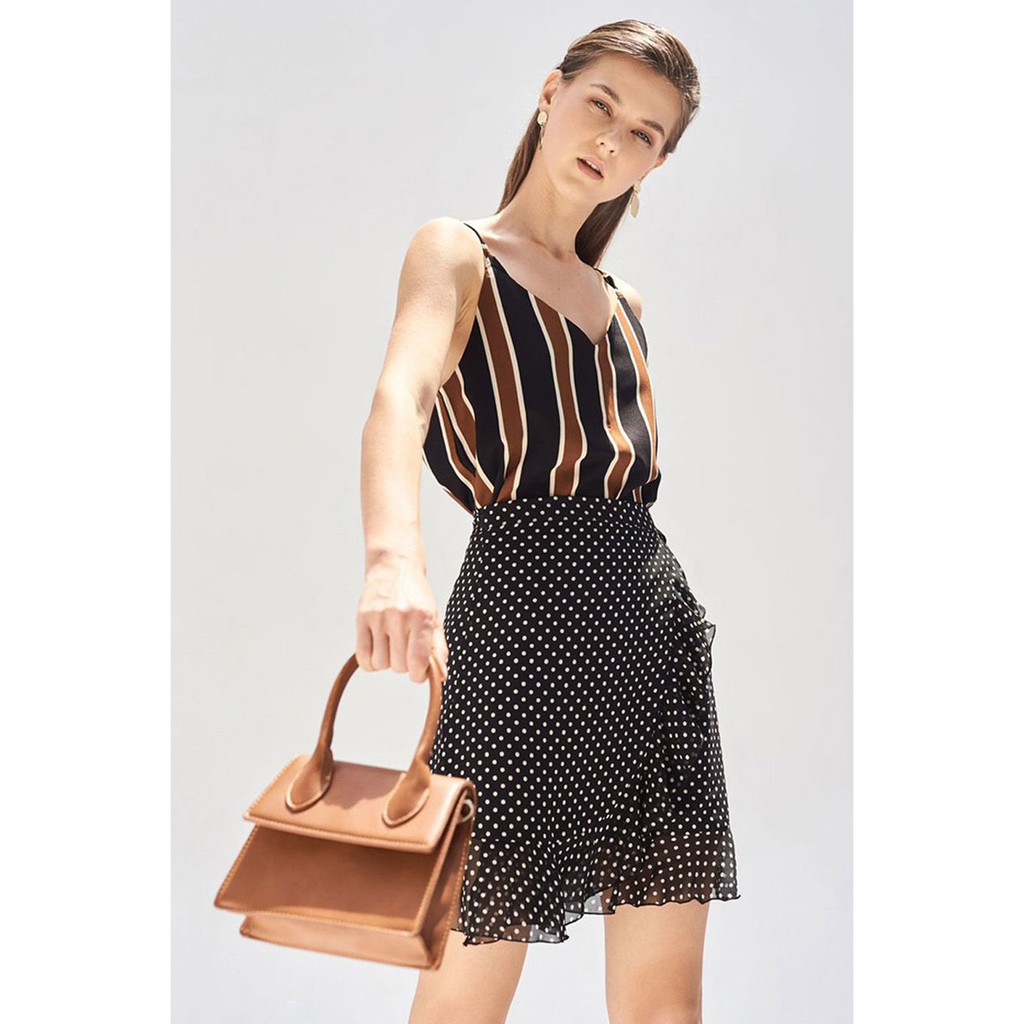 [Mã FAMALLT5 giảm 15% đơn 150k] Atous Chân váy chấm bi dây buộc Dotty