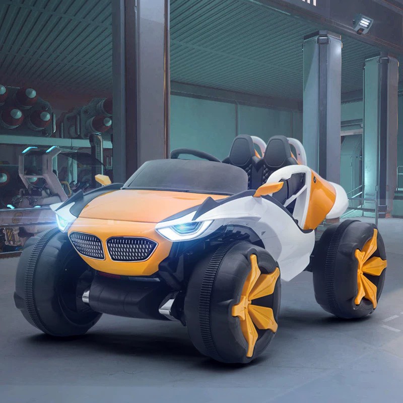 Ô tô xe điện mẫu địa hình XJL688 đồ chơi vận động cho bé 4 động cơ (Đỏ-Cam-Xanh)