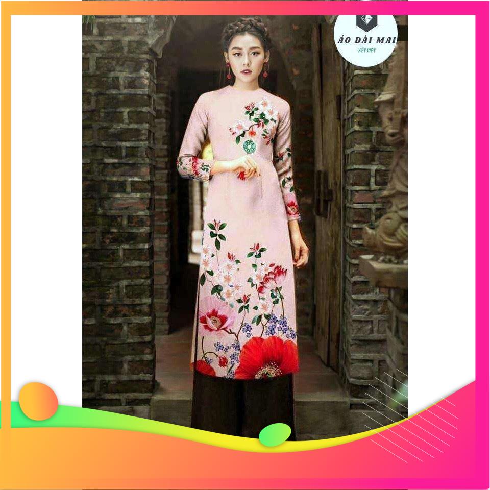Áo dài cách tân in hoa đẹp