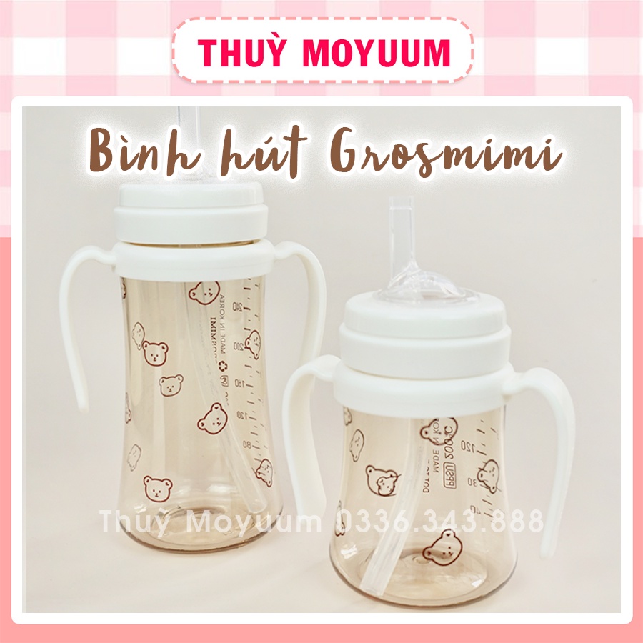 Bình hút Grosmimi 200ml/ 300ml cho bé từ 6 tháng