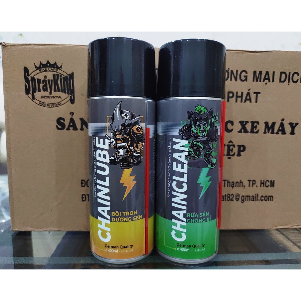 [CHÍNH HÃNG] SPRAYKING PLASTIC SHINE/CHAIN CLEAN/CHAIN LUBE : DƯỠNG BÓNG SẠCH XE - RỬA SÊN - DƯỠNG SÊN