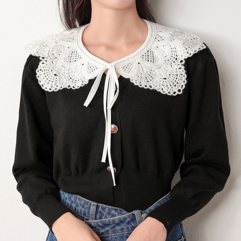 Cổ Áo Giả Hán Phục Phối Ren Rỗng Dễ Thương Trang Trí