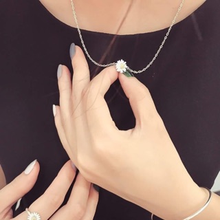 (Ảnh thật) Set nhẫn vòng hoa cúc bạc 925 tinh tế, nhẹ nhàng, xinh xắn