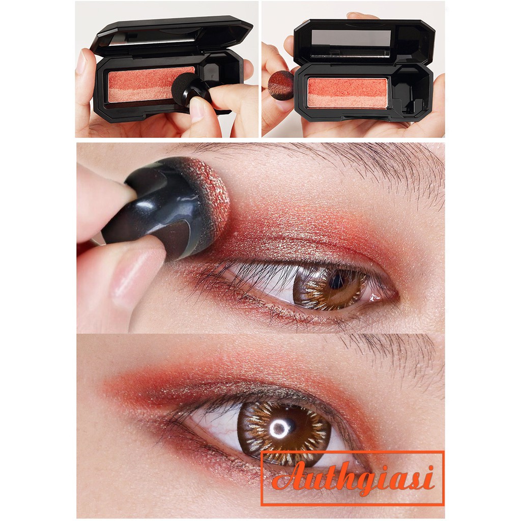 Phấn mắt Ubub Double Is The Best 2 màu kèm cọ mút tán tiện dụng