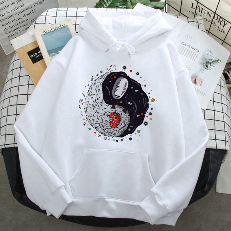 Áo Hoodie Bằng Lông Cừu Họa Tiết Hoạt Hình Totoro Ghibli Kawaii Dễ Thương Thập Niên 90 Cho Nam Và Nữ