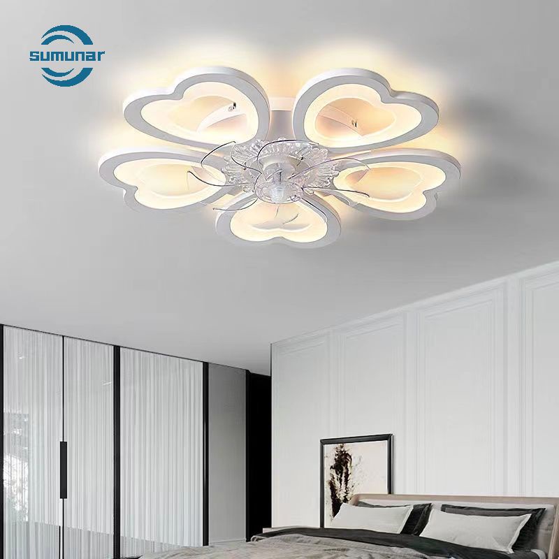 Quạt trần Động cơ im lặng 3 màu và 3 tốc độ điều chỉnh Phòng khách Phòng ngủ Quạt trần đèn có điều khiển từ xa tiện lợi