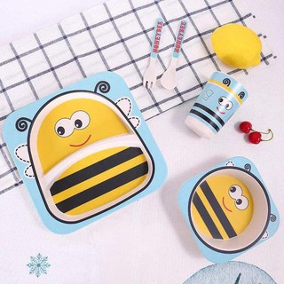 Set Bát Đĩa Sợi Tre 5 Chi Tiết