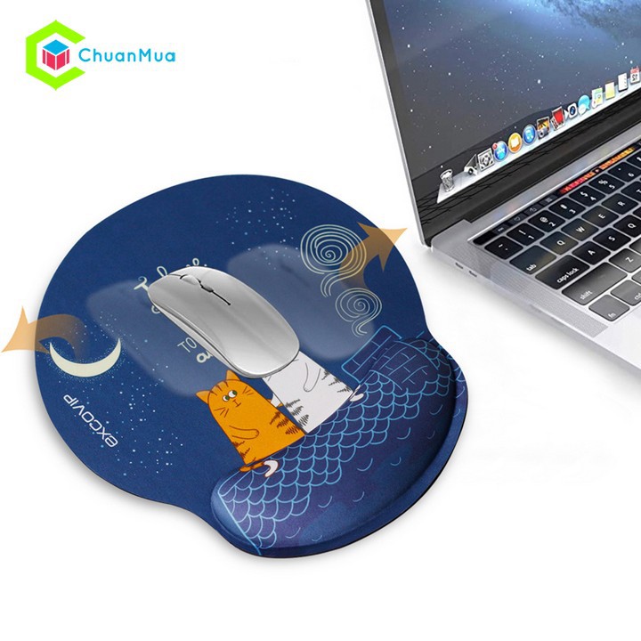 Miếng Lót Chuột Có Đệm Kê Tay Hình Mèo Cute, Pad Mouse Silicon | BigBuy360 - bigbuy360.vn