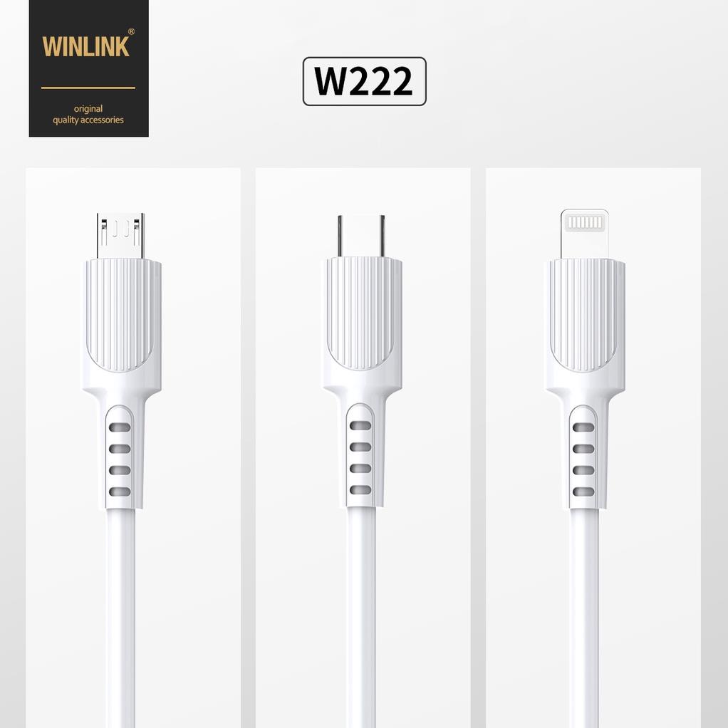 Dây cáp sạc nhanh WL 222 hàng chính hãng WINLINK cổng Lighting - Type C - Micro