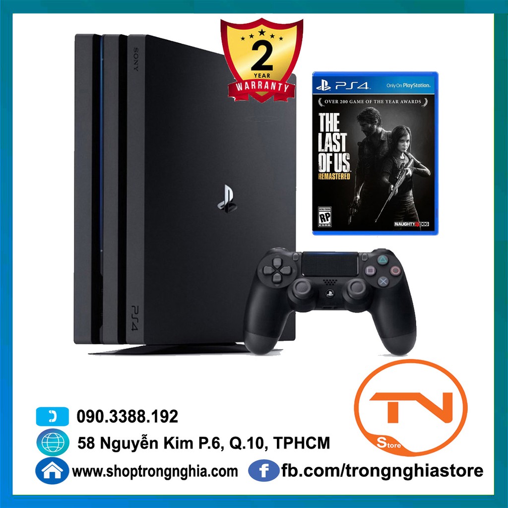 PS4 Pro 7218B 1TB [Bảo Hành 2 Năm] + Đĩa Game The Last Of Us