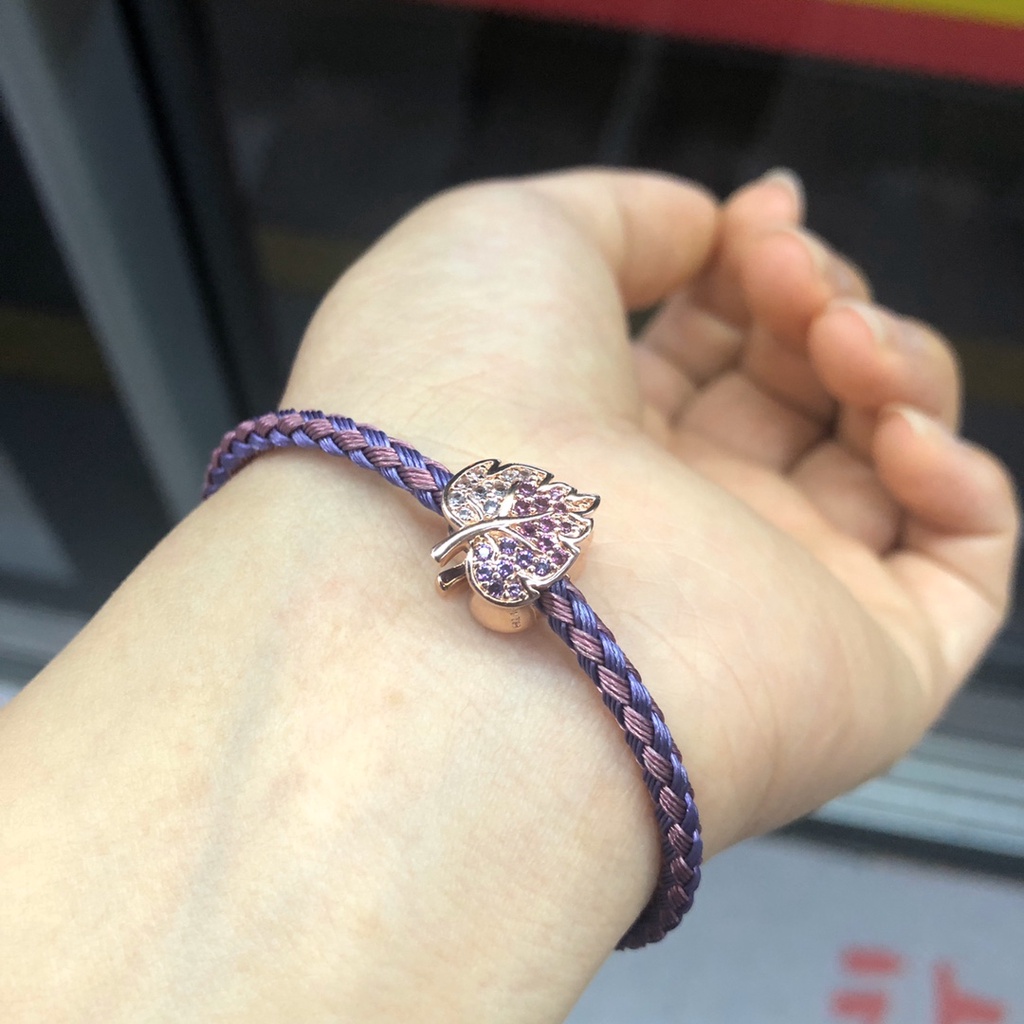 Charm Của Chiếc Lá pavé Lấp Lánh