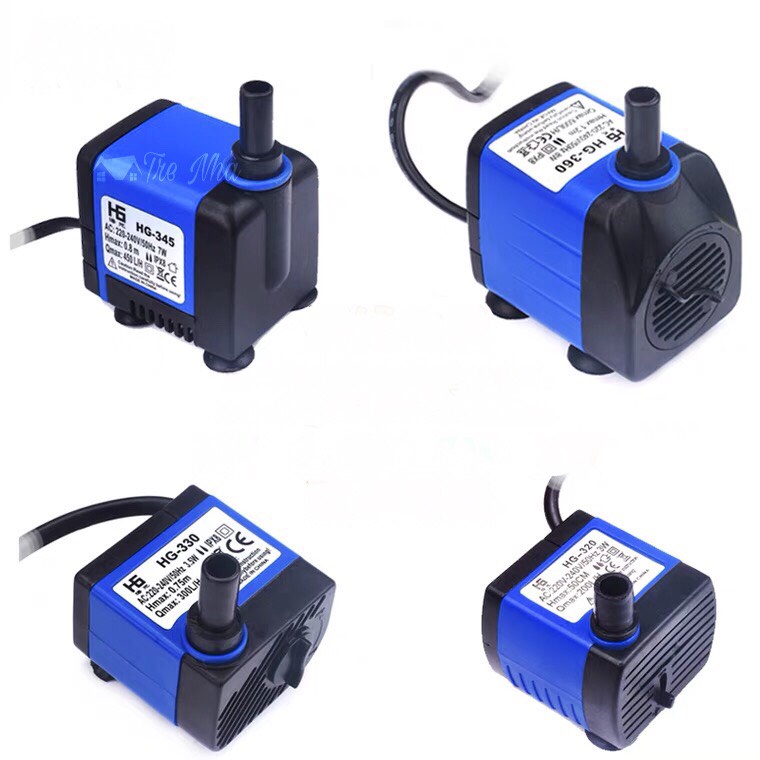 Máy bơm tuần hoàn im lặng 220V bể cá hồ cá quạt điều hòa không khí máy bơm chìm nhỏ công suất máy bơm nước 3W / 7W / 8W