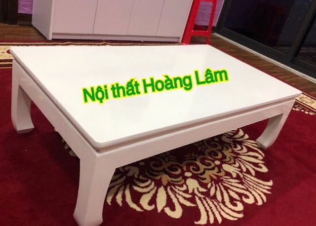 Bàn ăn,bàn trà màu trắng gỗ xoan cỡ to