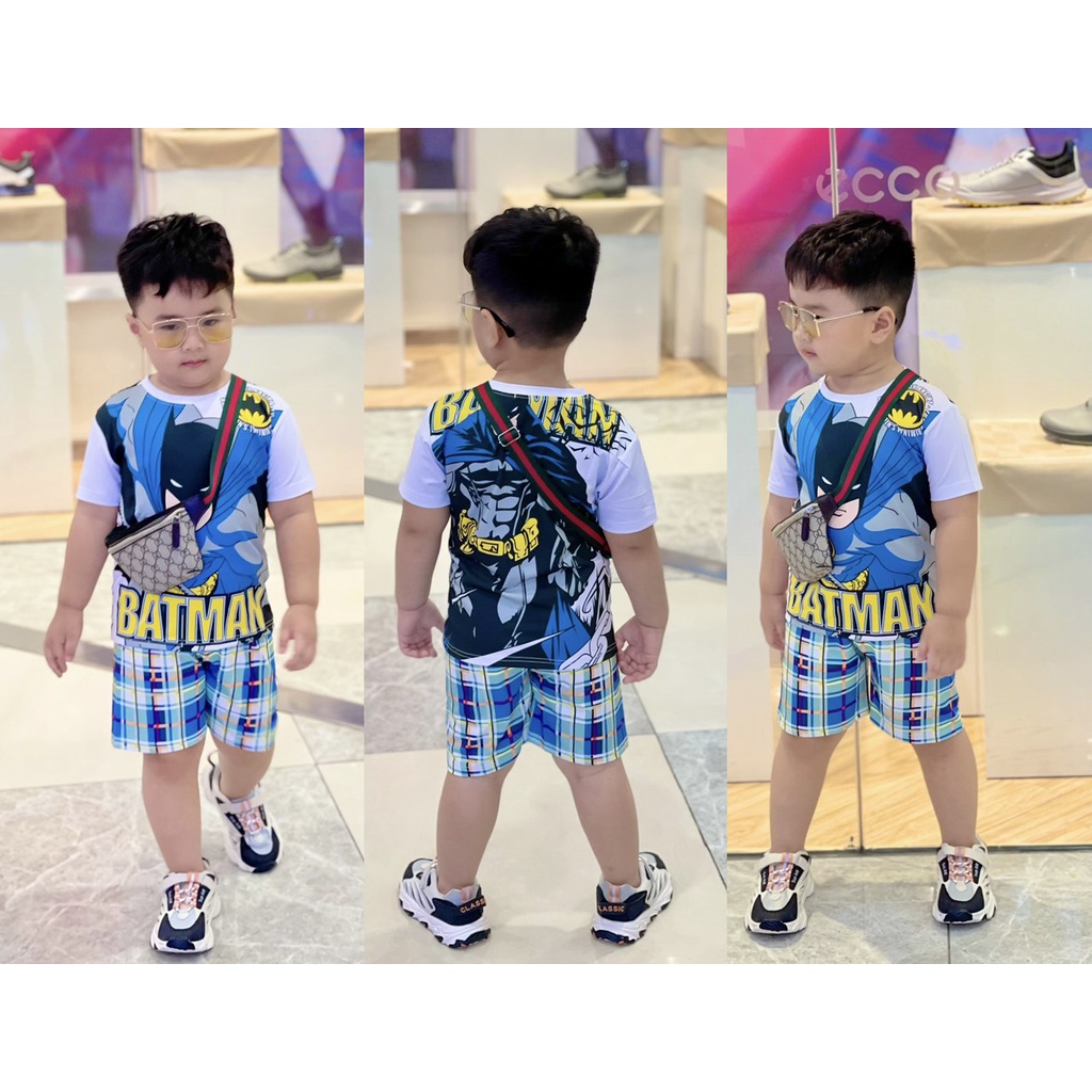 Đồ bộ bé trai size nhí 12-22kg vải thun lạnh 3D Jennie kids J481