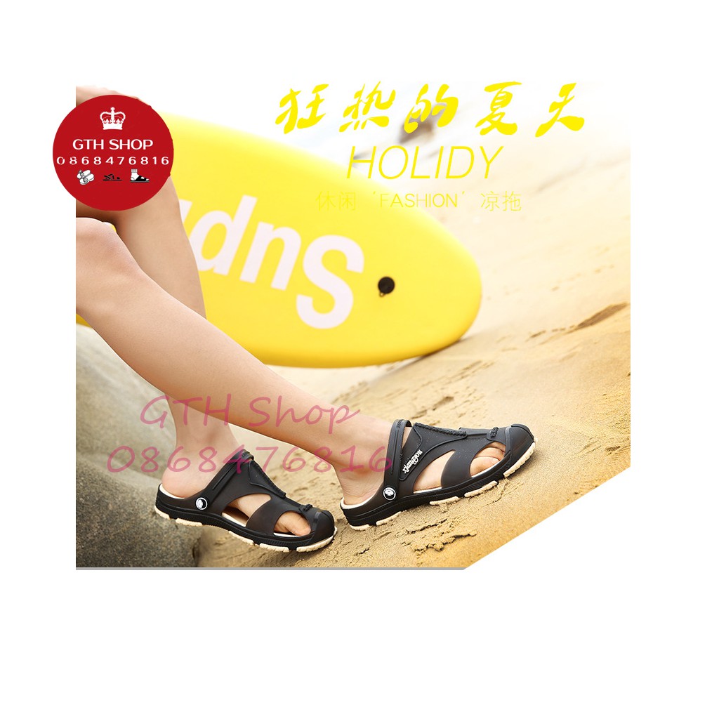 Sandal nam đi mưa Hàn Quốc chống trơn trượt  -GTH SHop