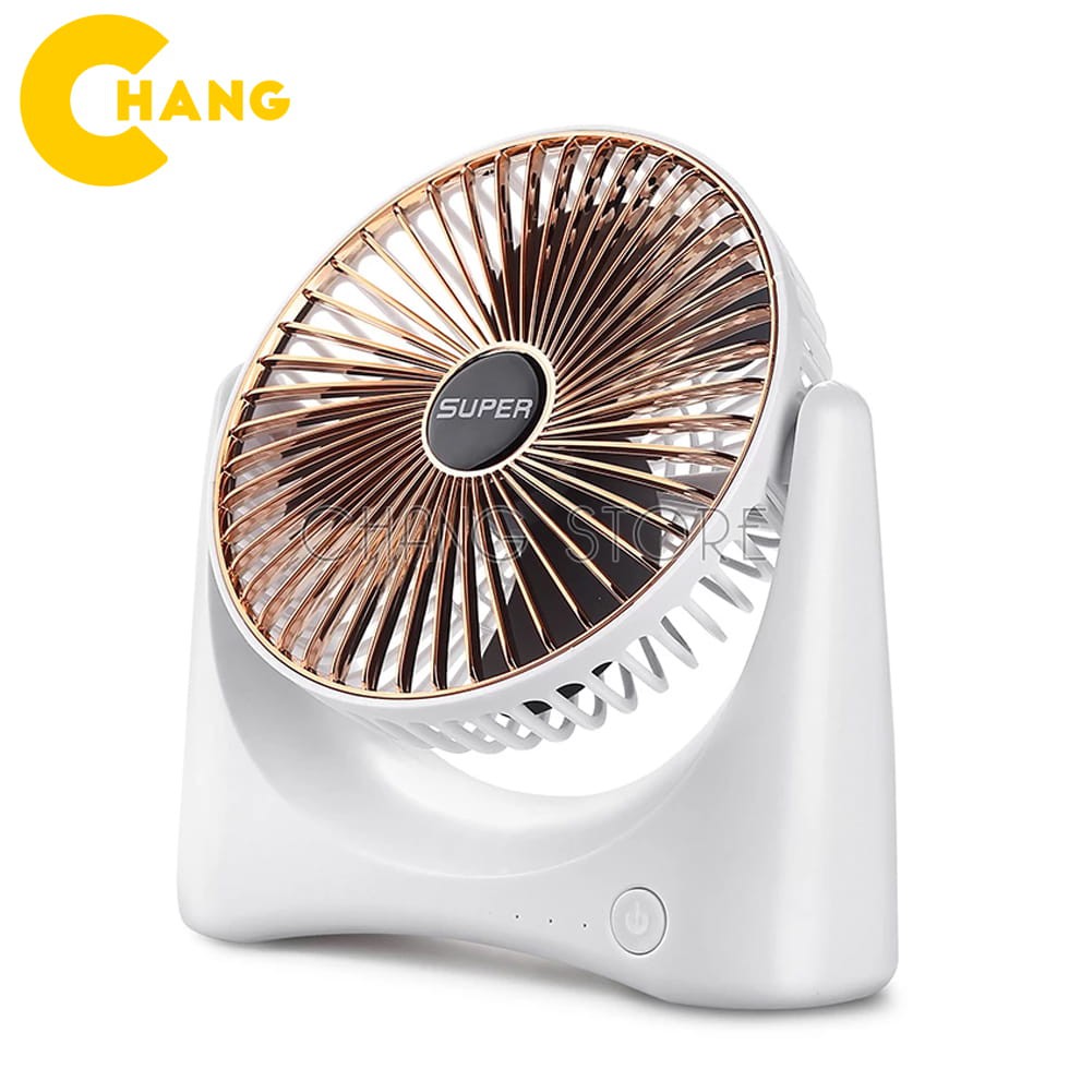 Quạt Tích Điện Super Fan, Quạt Để Bàn Mini 3 Chế Độ Mát Nhỏ GọnTiện Lợi Khi Mang Theo