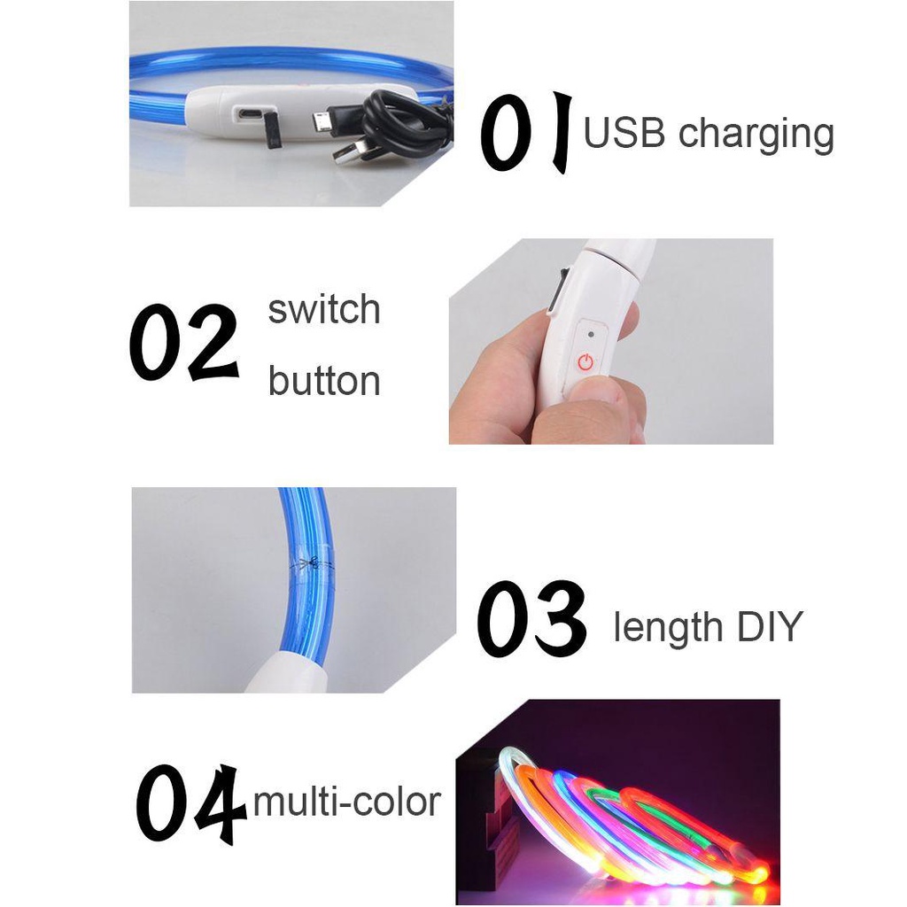 Vòng Cổ Thú Cưng AARON1 Có Thể Sạc Lại Bằng Cổng USB