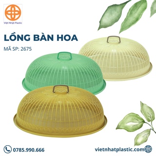 Lồng bàn hoa đạy mâm thức ăn nhựa việt nhật mã 2675, lồng bảo quản thức ăn - lê gia shop