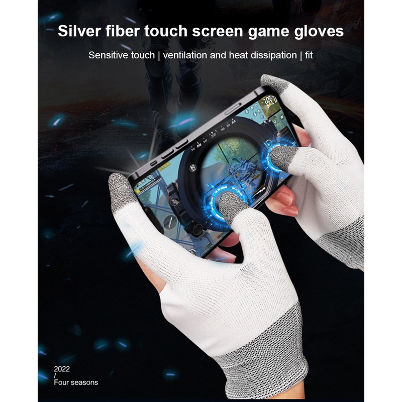 Áo Cặp In Mồ Hôi Chứng Minh Không Trầy Xước Nhạy Cảm Ứng Màn Hình Chơi Game Ngón Tay Ngón Cái Tay Găng Tay Pubg Tay Bao Trò Chơi controlle