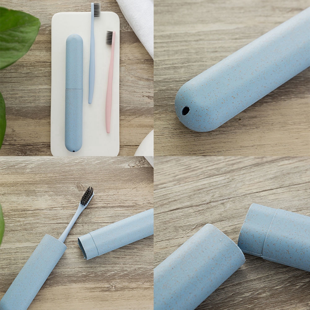 [Hàng mới về] Hộp đựng bàn chải đánh răng chất liệu lúa mạch