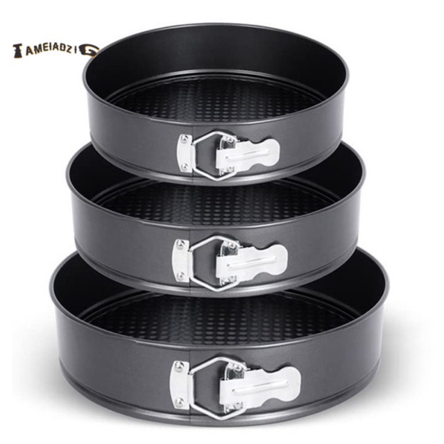 Khuôn spring form tròn chống dính đế rời có khoá 18,20,22cm