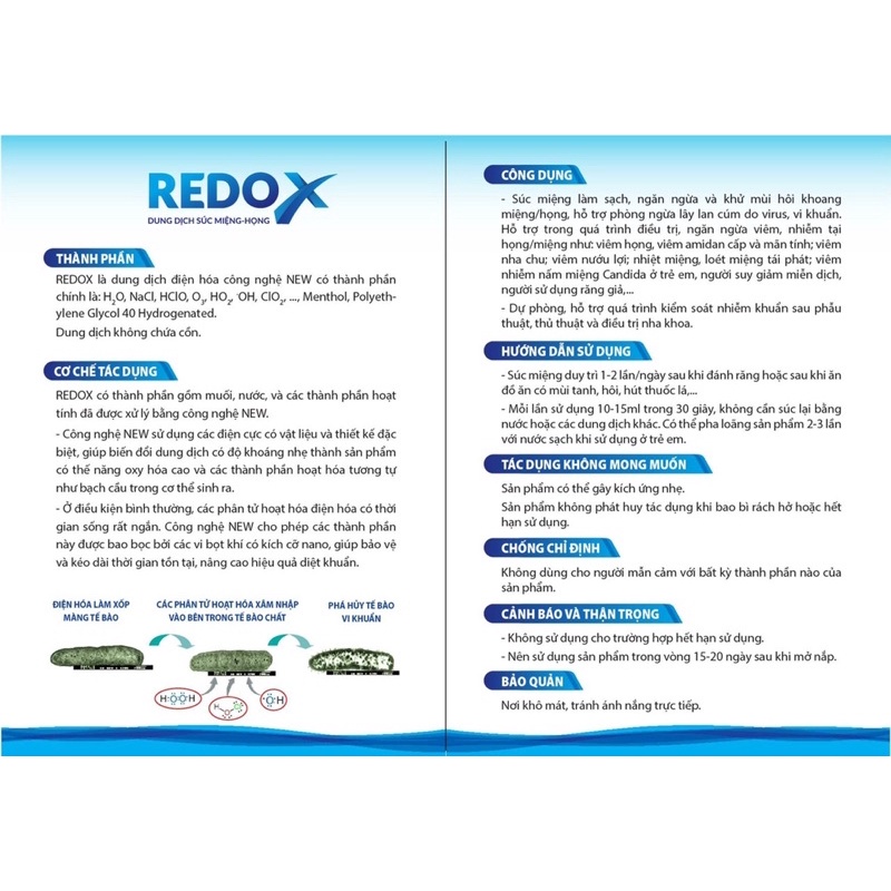 Dung dịch súc miệng - họng REDOX